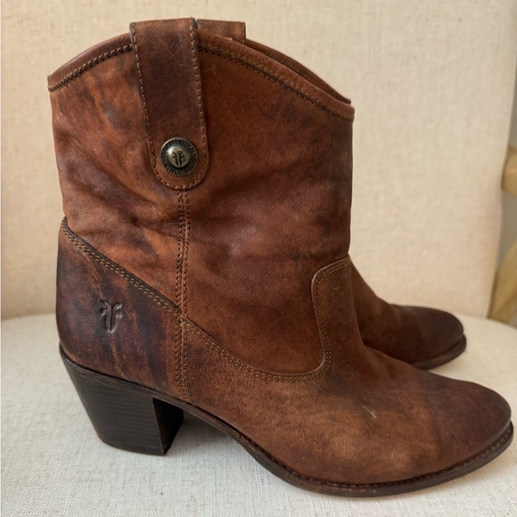 Frye Brown Leather Ankle Booties - Picture 7 of 7